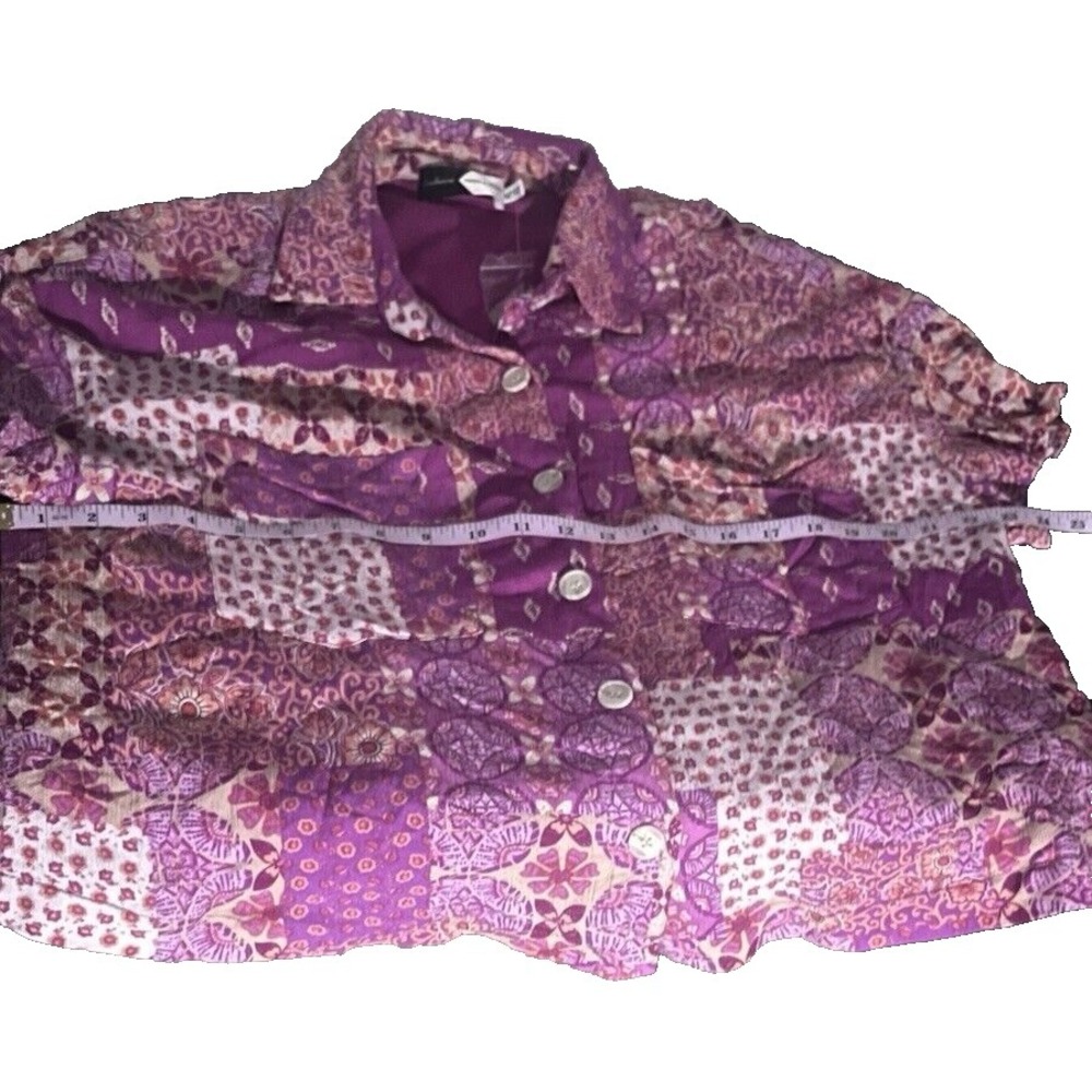 Piper & Scoot Patchwork Boho Button Front Blouse … - image 4